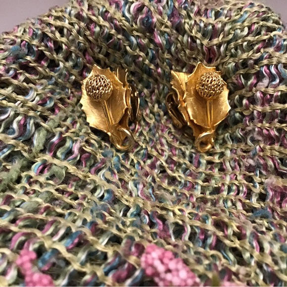 Holly Leaf Earrings - Picture 1 of 5